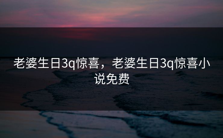 老婆生日3q惊喜，老婆生日3q惊喜小说免费