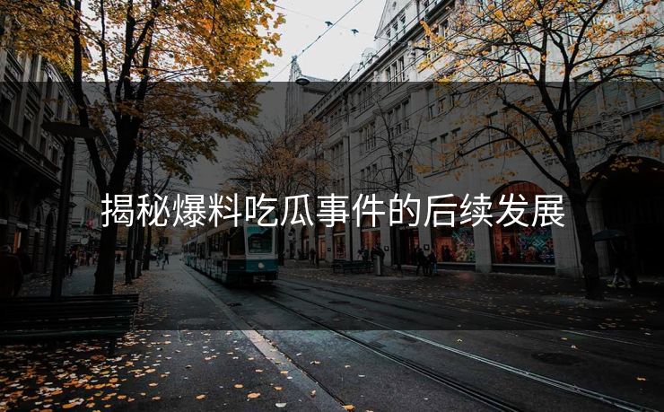 揭秘爆料吃瓜事件的后续发展